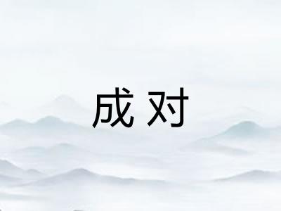 成对 成对