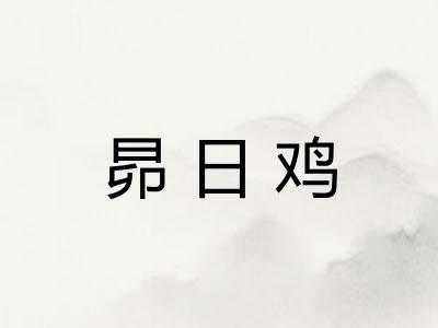 昴日鸡 昴日鸡