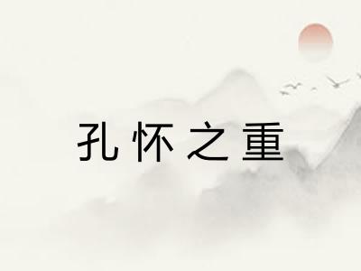 孔怀之重 孔怀之重