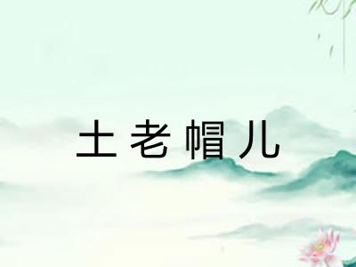 土老帽儿 土老帽儿