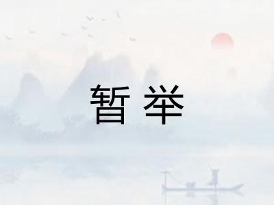 暂举