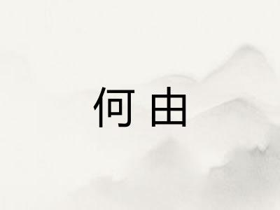 何由 何由