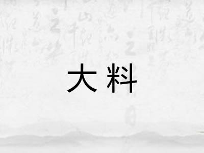 大料 大料