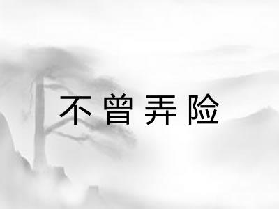 不曾弄险