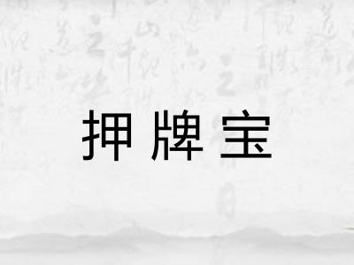 押牌宝 押牌宝