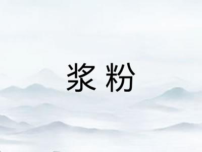浆粉 浆粉