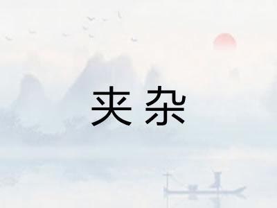 夹杂 夹杂