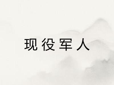 现役军人 现役军人