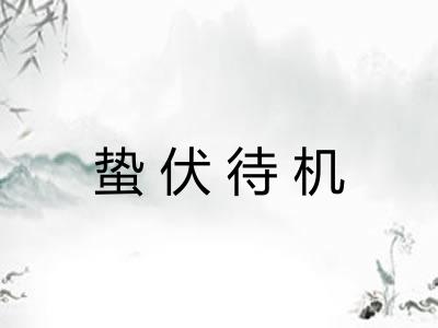 蛰伏待机 蛰伏待机