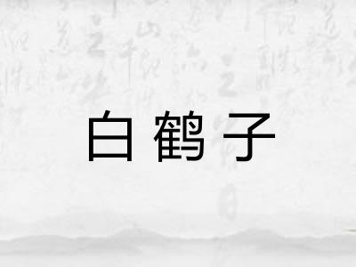 白鹤子
