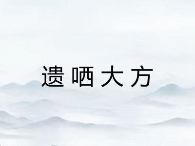 遗哂大方