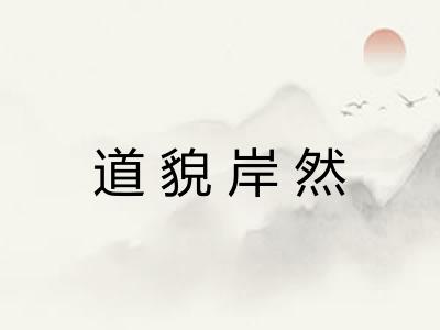 道貌岸然 道貌岸然