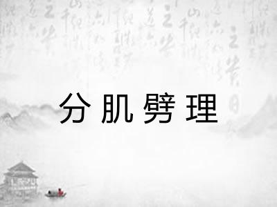 分肌劈理 分肌劈理