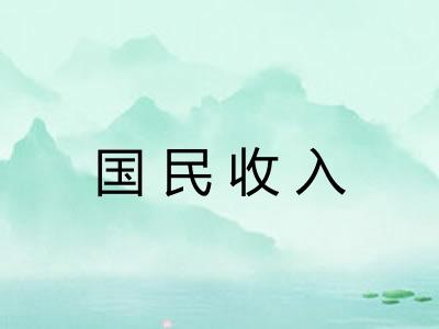 国民收入 国民收入