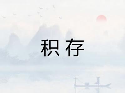 积存 积存