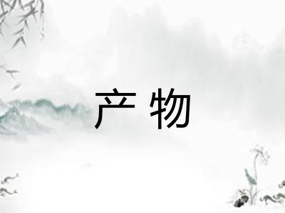 产物 产物