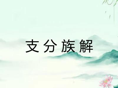 支分族解