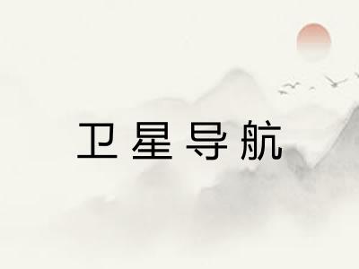 卫星导航 卫星导航