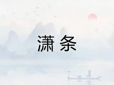 潇条 潇条