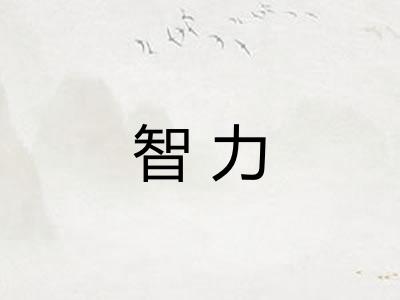 智力 智力