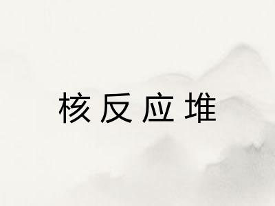 核反应堆 核反应堆