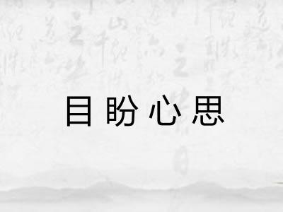 目盼心思 目盼心思