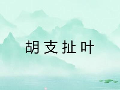 胡支扯叶