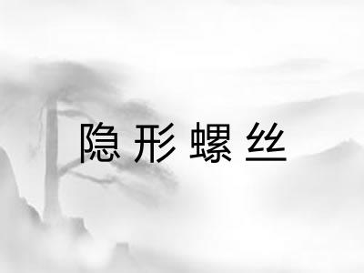 隐形螺丝