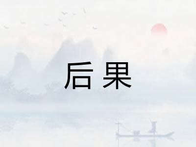 后果 后果