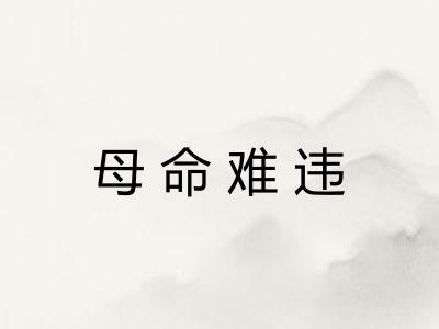 母命难违