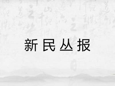 新民丛报 新民丛报