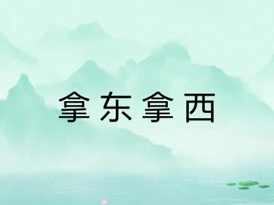 拿东拿西 拿东拿西